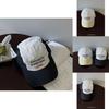 Stylish Summer Baseball Cap With Embroidered Letters For Couples In Black And Beige