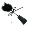Feather Teaser Faux Leather Paddle 2-in-1 BDSM Sensation Tool for Couples' Roleplay Soft Turkey Feathers Firm Dual Sided Slapper