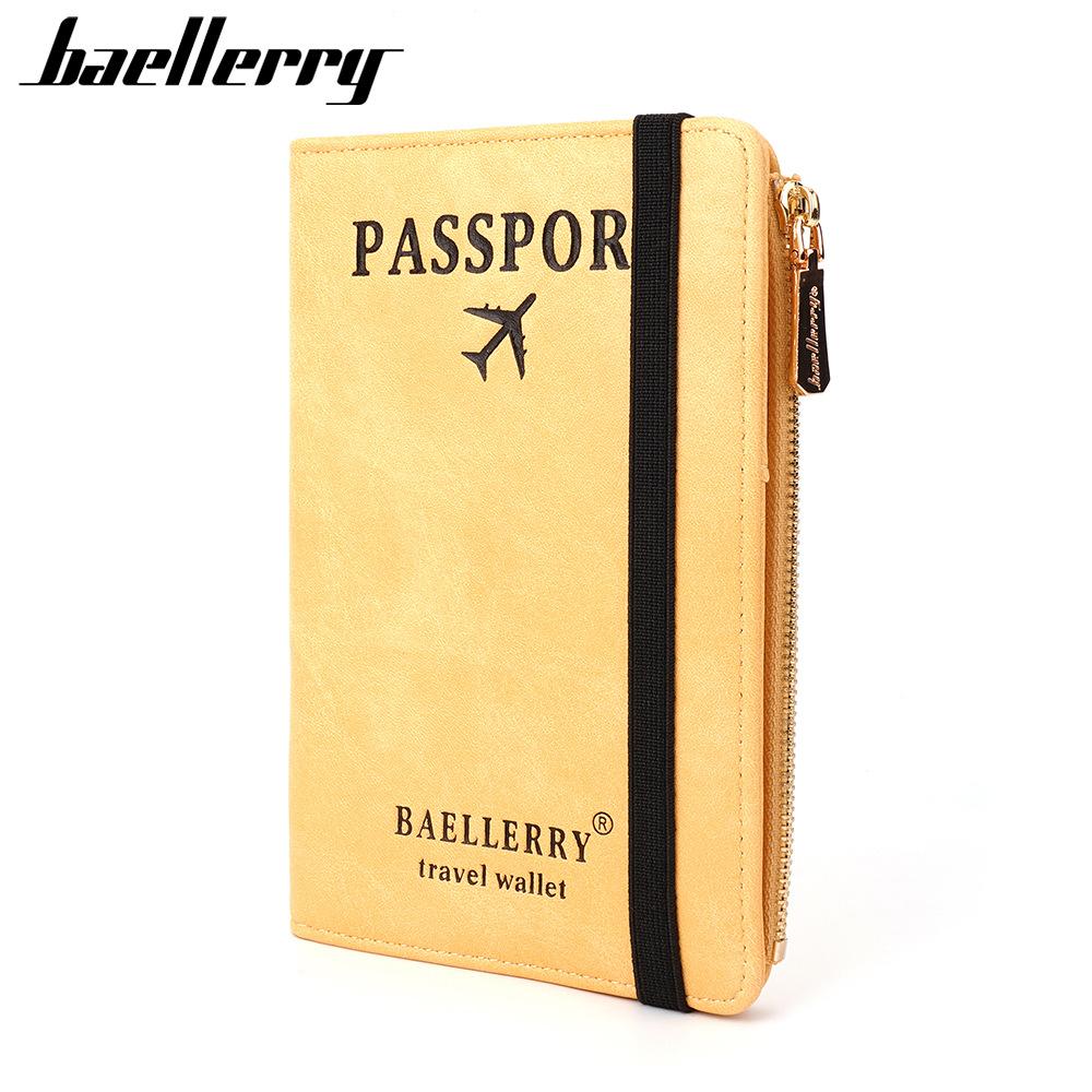 Baellerry Men and Women Short Purse Zipper Coin Purse Travel Wallet Passport Holder Unisex Card Holder