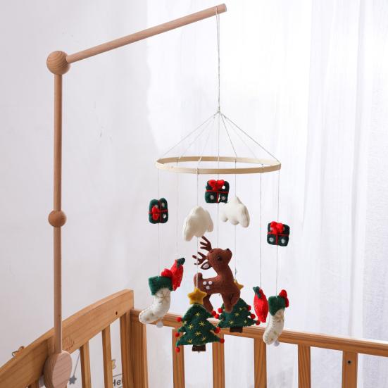 Weihnachtskrippen Mobile Handgemachtes Feiertags-Kinderzimmerdekor mit Rentierbaum Weich
