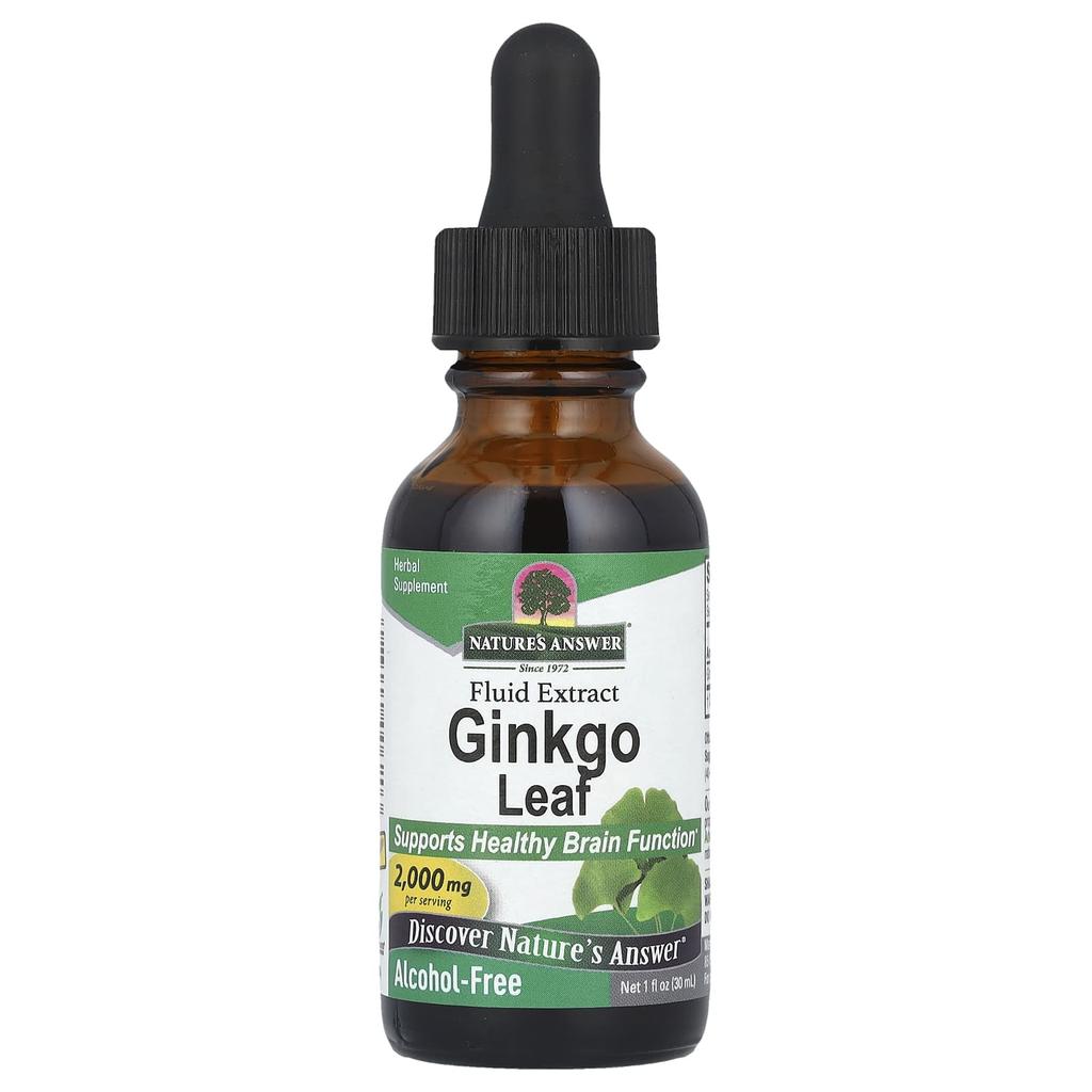 Nature's Answer, Ginkgo Leaf Liquid Extract, Alcohol-Free, 2,000 mg, 1 fl oz (30 ml)