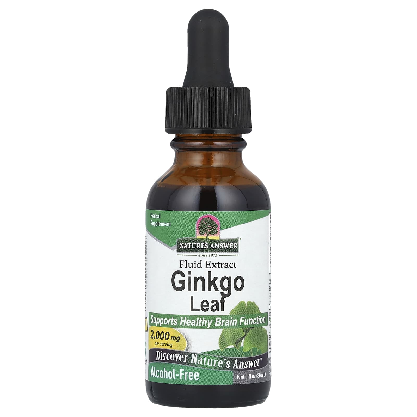 

Nature S Answer, Ginkgo Leaf Extract, Alcohol Free, 2,000Mg, 30Ml(1Fl Oz)