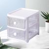 Desktop Storage Box with Drawers Multi Layers Transparent Multifunctional Stackable Desk Organizer for Home Bedroom