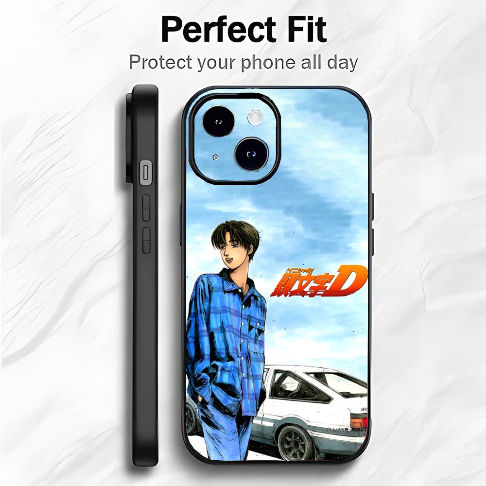 Racing Classic Japanese Anime I-Initial D Phone Case Phone Case Soft Packaging Lightweight For iPhone17 16 15 14 13ProMax