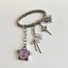 Retro Star Watch Keychain Y2K Carabiner Pendant Couple'S Bag Charms Hangings Ornament Accessories