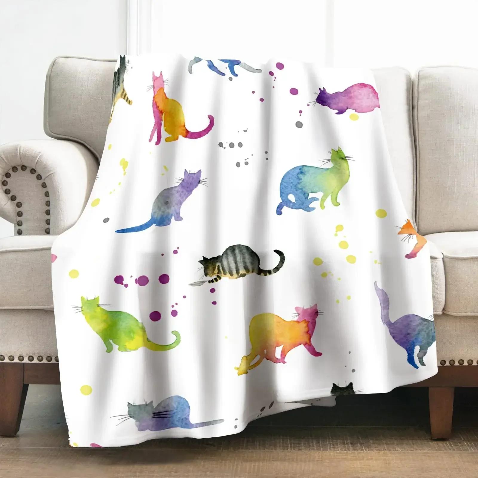 

Фланелевый плед с рисунком кошки, подарок любителю чтения, милые животные, декор для дома, спальни, мягкий, теплый, уютный, легкий, размера King Size 30x40in