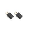 Micro USB Female to USB OTG Adapter for Android Phone Charging - Black