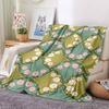 1pc Floral Pattern Lightweight Flannel Blanket, Comfortable and Warm Blanket, for Office and Camping Sofa Bed, Livingroom182