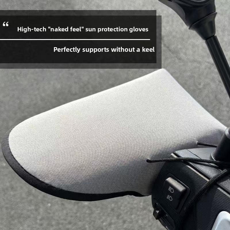Summer electric vehicle sunscreen gloves thickened protective gloves motorcycle winter warm grips cycling gloves