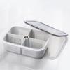 Kitchen Fridge Organizer Microwave Oven Safe Crisper Drain Box PP Plastic 1.4L Food Storage Meal Prep Containers Removable