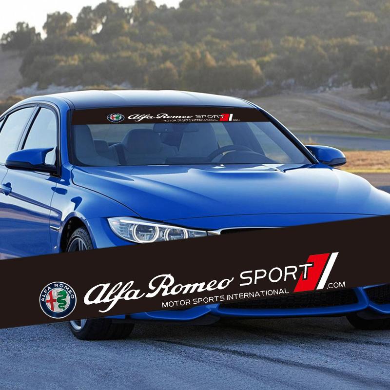 Para Alfa Romeo Giulietta Mito 159 Giulia Stelvio 156 147 Tonale Pegatina Decorativa Impermeable para Parabrisas de Coche Pegatinas