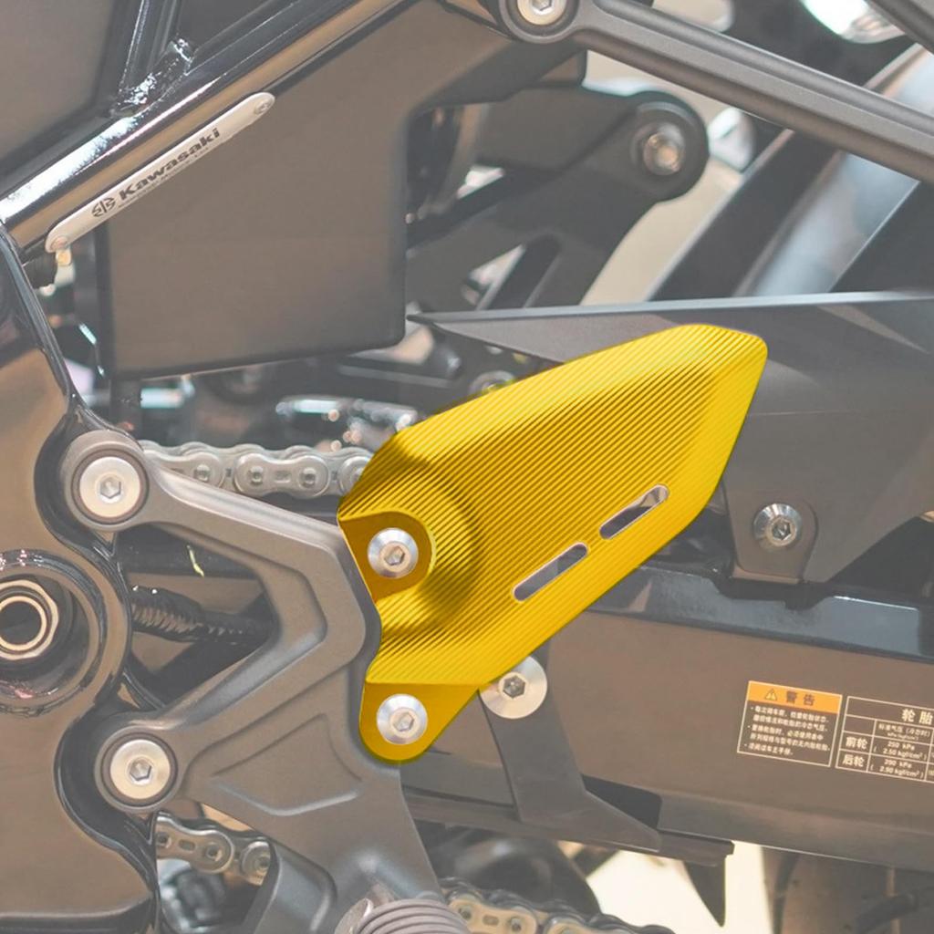LEDISHUN Z900RS Parts Aluminum Heel Plate Guard 1 Pair Fits Z900RS/CAFE (2018-2024) (Gold)