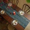Tassel Edge Table Runner Jacquard Runner, Vintage Floral Elegant Home Decor Accessory with Tassels for Dining Party Scratch Protection