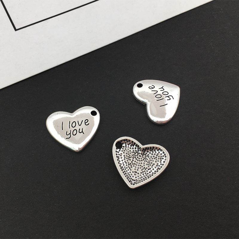 

20 шт. Сплав Маленькое Персиковое Сердце Английская Буква DIY Украшение 20-15x17mm-8008