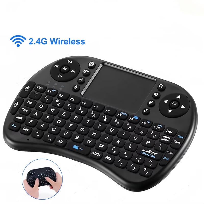 USB 2.4G Беспроводная Клавиатура Английская Мини Клавиатура Ручная Клавиатура с Тачпадом для ПК Android Windows Mac OS Ноутбука ТВ БОКС