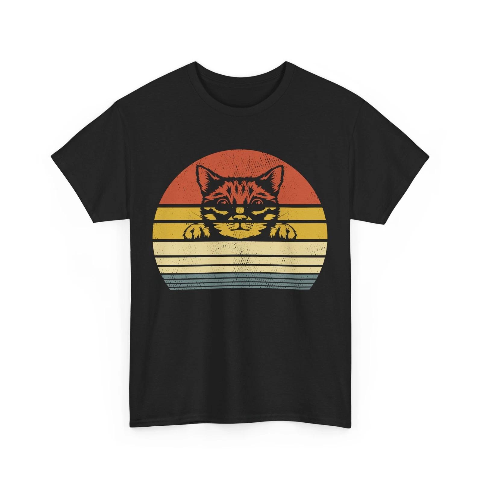 Cat Shirt, Pet Animals Lovers Tee, Cats Owner Shirt, Cat Retro Vintage T-shirt 2XL