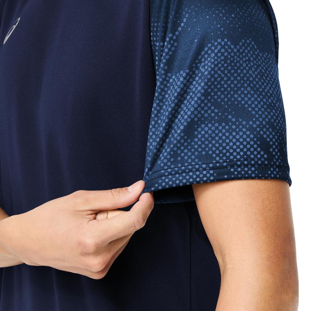 Training Wear DRY SHORT SLEEVE TEE 2033C185 Unisex Adult 400 S [ASICS] (MIDNIGHT)