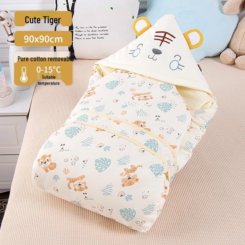 Year of the Rabbit Pure Cotton Thickened Baby Swaddle – Newborn Spring, Autumn, Winter Wrap