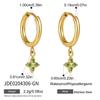 Youthway 3pcs/set Zircon Cross Pendant Drop Earring For Women 18K Gold PVD Plated Stainless Steel Waterproof Charms Jewelry