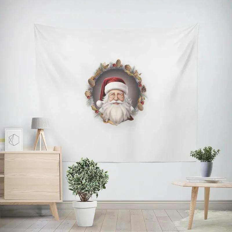 Christmas New Year Snowman Pattern Tapestry Living Room Sofa Home Decor Christmas Gift