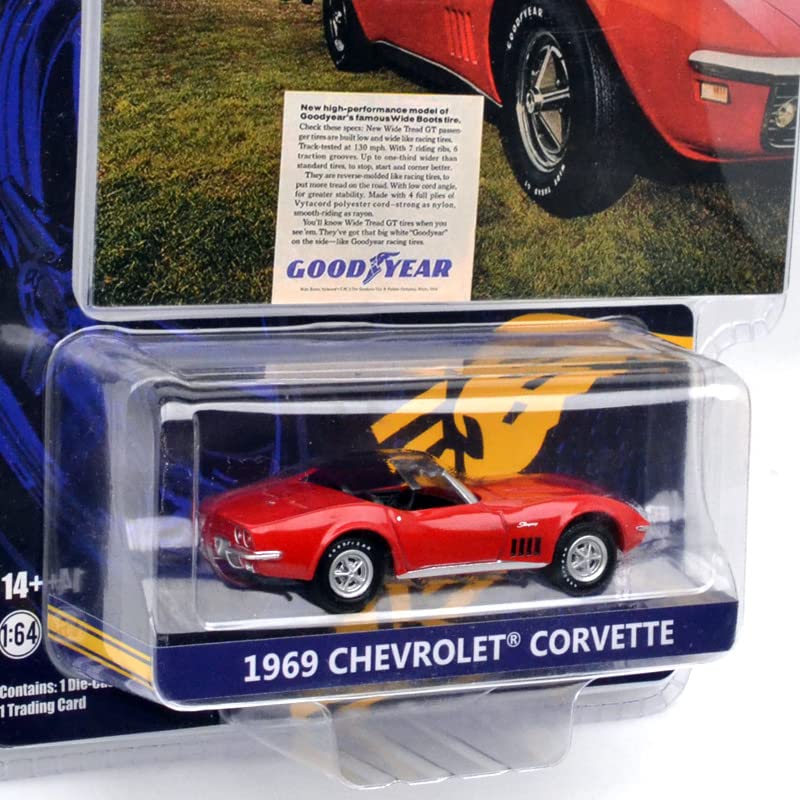 GREENLIGHT CHEVROLET CORVETTE GOODYEAR ANÚNCIO VINTAGE Greenlight escala Chevrolet Corvette Goodyear Publicidade Vintage 164ESCALA "1968 - CARROS" 164 "1968