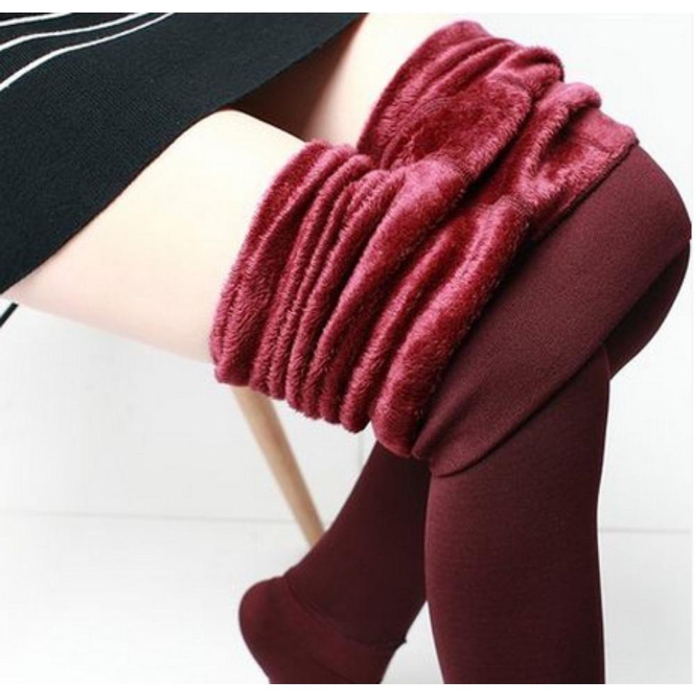 Зимние женские бархатные теплые леггинсы с высокой талией — фото 9