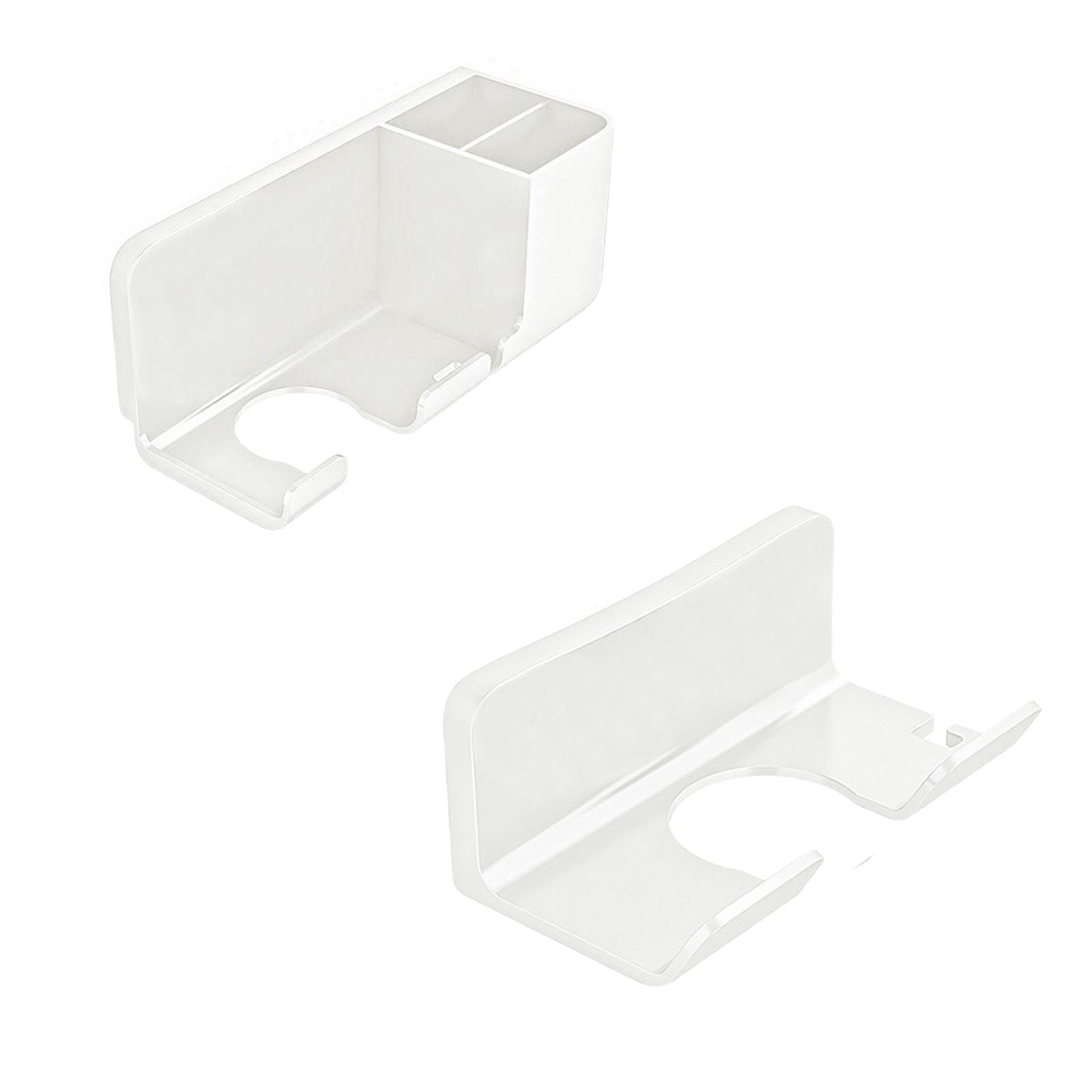 

1 шт. Стойка для хранения фена для ванной комнаты, не пробивная, настенная X белый