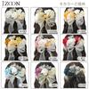 [JZOON] 9 Colors Available Ribbon Hair Ornament Dried Flower Dahlia Artificial Flower Ornament Japanese Ball Red Hair Accessory Coming-of-Age