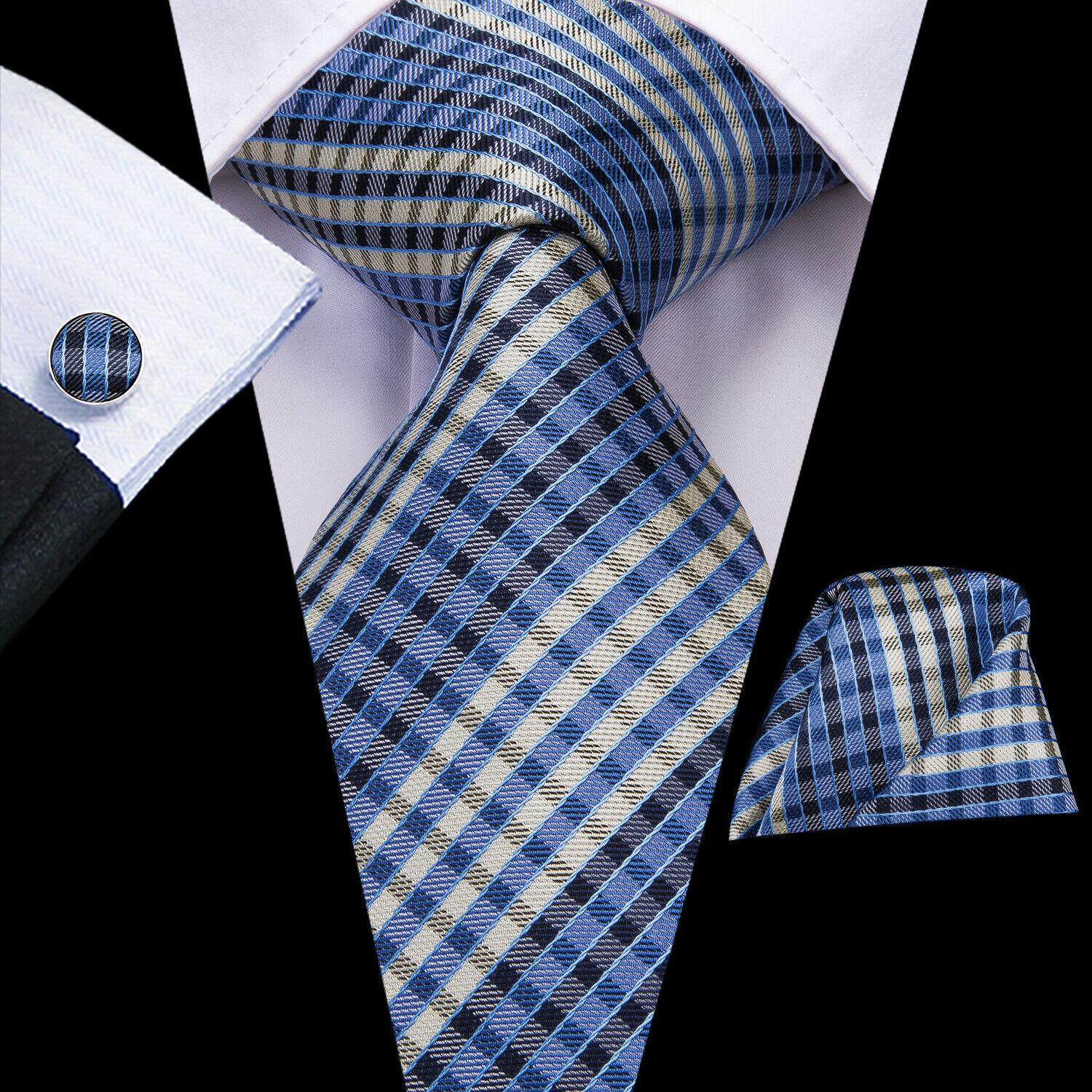 

Чоловіча краватка Hi-Tie Однотонна краватка Tiffany Blue Хустка Запонки Весільна краватка Випускна вечірка N-3213