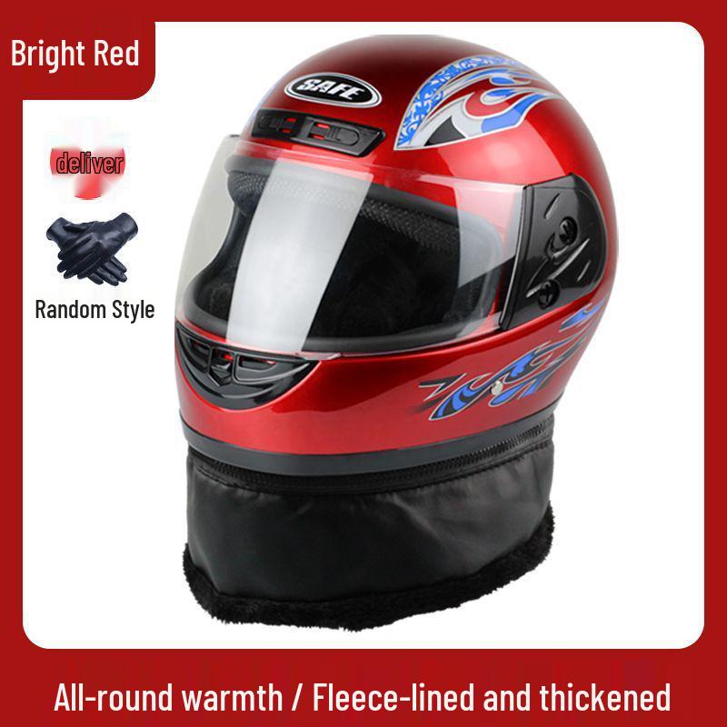 Unisex Winter Neck Gaiter & Full Face Helmet with Anti-Fog, Warmth for Electric Scooter - Ideal for All Seasons