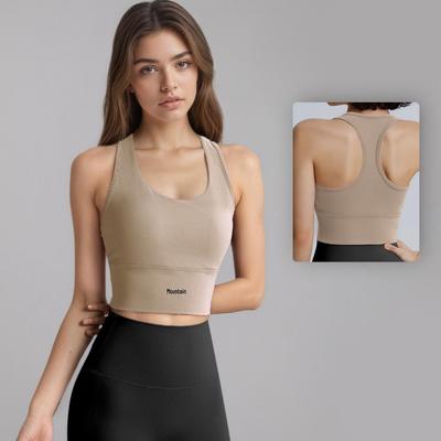 Alo Style Low-Intensity Sports Bra with Wide Straps and Cups for Yoga and Running