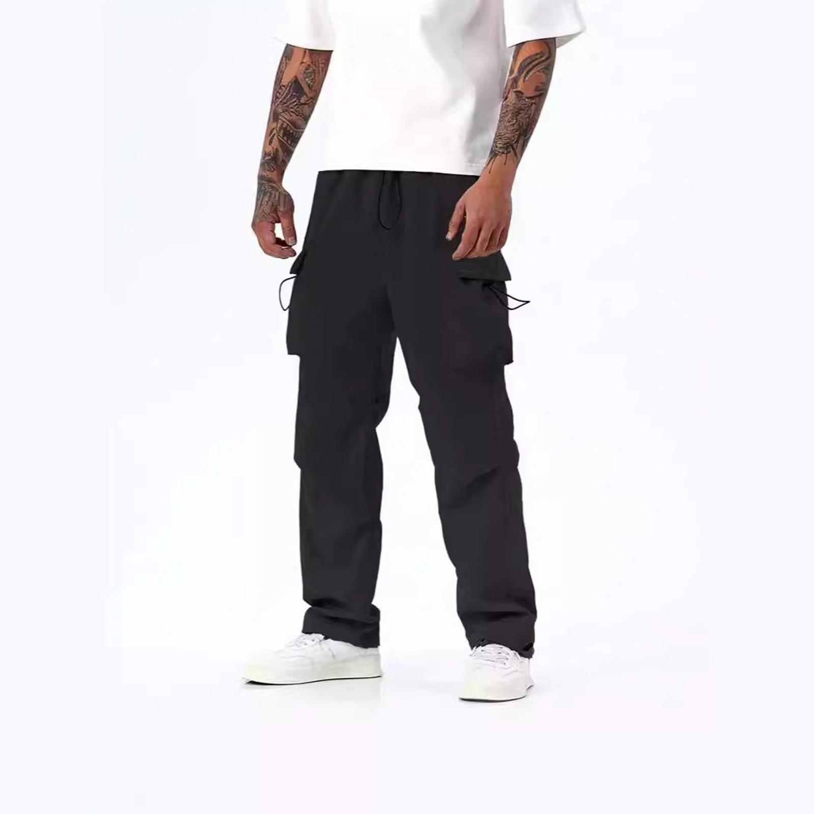 

Повсякденні спортивні штани. Чоловічі вільні штани для фітнесу з довгими панелями L чорний