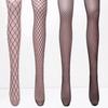 Women's Sexy Black Silk Fishnet Stockings - Thin, Tight, Summer Mesh Socks