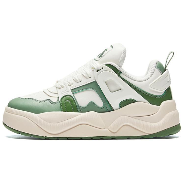 

Anta Cream Bag Comfortable Fashion Non-Slip Wear-Resistant Low-Top Skate Shoes Women sneaker White Green 922438009-4 38