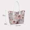 Elegant Floral Pattern Tote Bag Ladies Fashion Casual Large Capacity Daily Handbag for Outdoor Shopping Travel