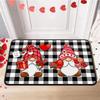 Valentine Christmas Doormats Love Heart Design Merry Christmas Print Holiday Welcome Mats for Seasonal Decor