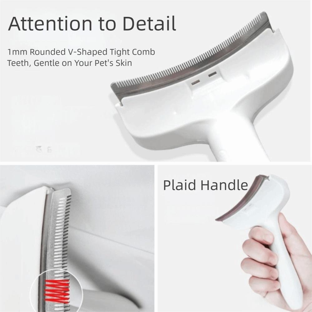 V-shaped Slicker Brush Dual Use Pet Hair Removal Comb Efficient Pet Grooming Comb  Pet Cleaning