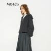 MO&Co. Acetate Cashmere Blend Zip-Up Pullover Sweater