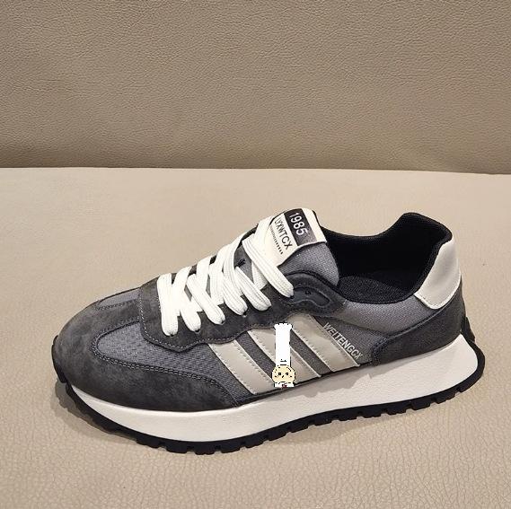Spring new thick-soled low-top shoes three-bar mesh breathable casual shoes trendy zmd