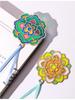 Retro Transparent Lacquer Flower Bookmark – Creative Gift for Students