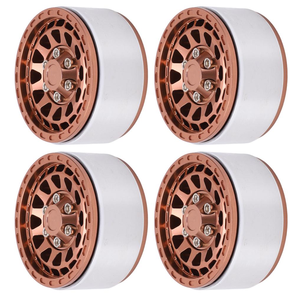4pcs Beadlock RC Car Wheel Hub Set 1.9in Aluminum Alloy Tire   for 1Celsius10 1Celsius12 1Celsius14 Remote Control Cars