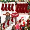 Christmas Stockings Knitted Xmas Stockings 18 Inches Double-Sided Fireplace Hanging Stockings For Family Christmas Decoration