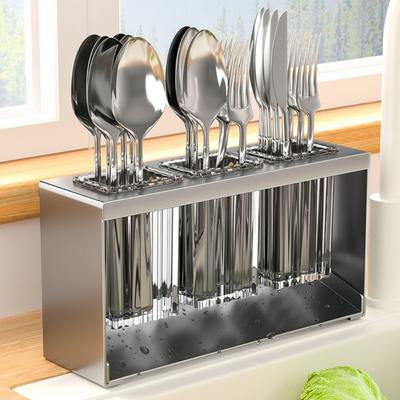Cutlery Storage Container Kitchen Tool Rack With Separate Compartments Countertop Organization Supplies Dropshipping