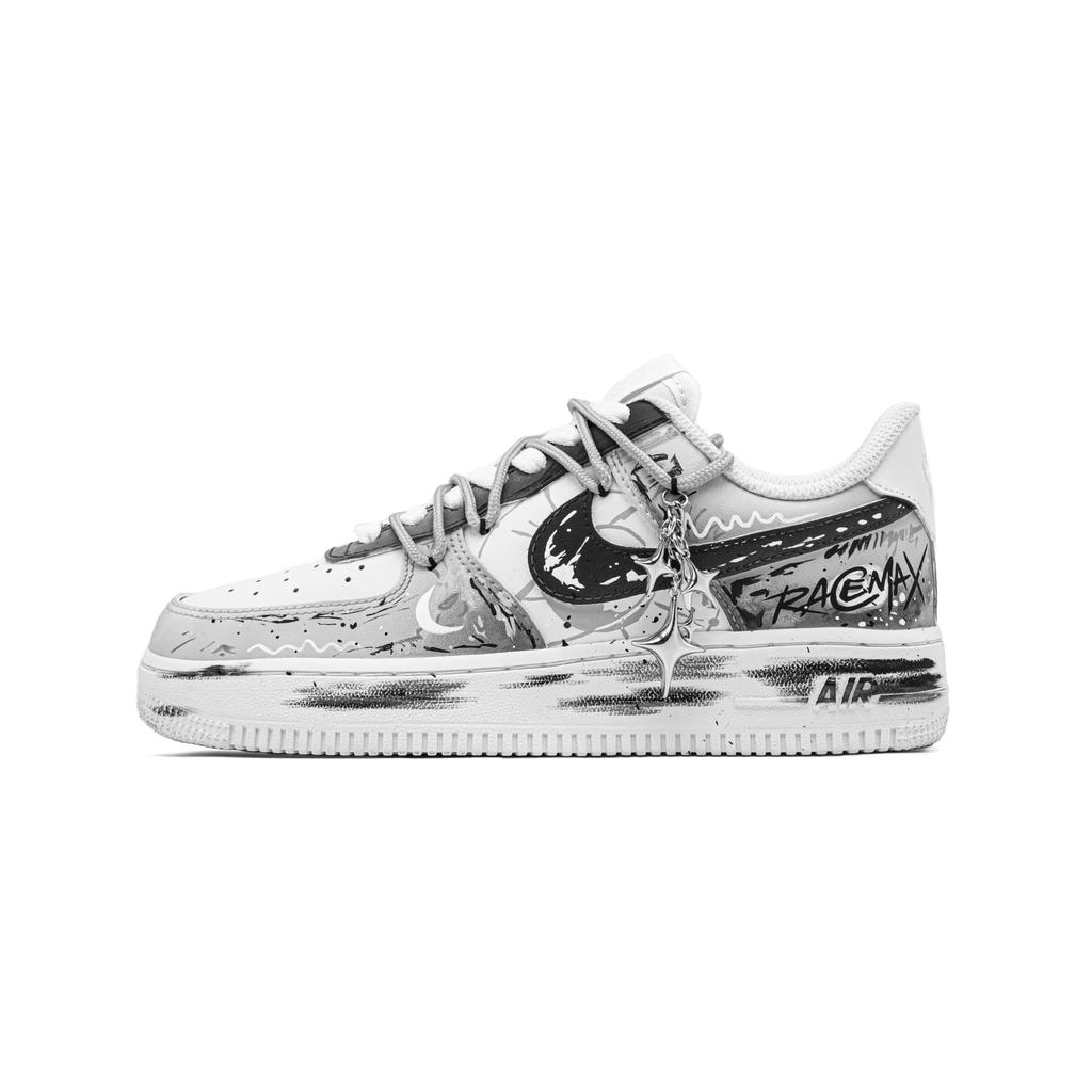 Nike Air Force 1 Distressed Dream Cow Leather Abrasion Resistant Low top Skateboard Shoes Unisex Black White CW2288-111(Team997-)