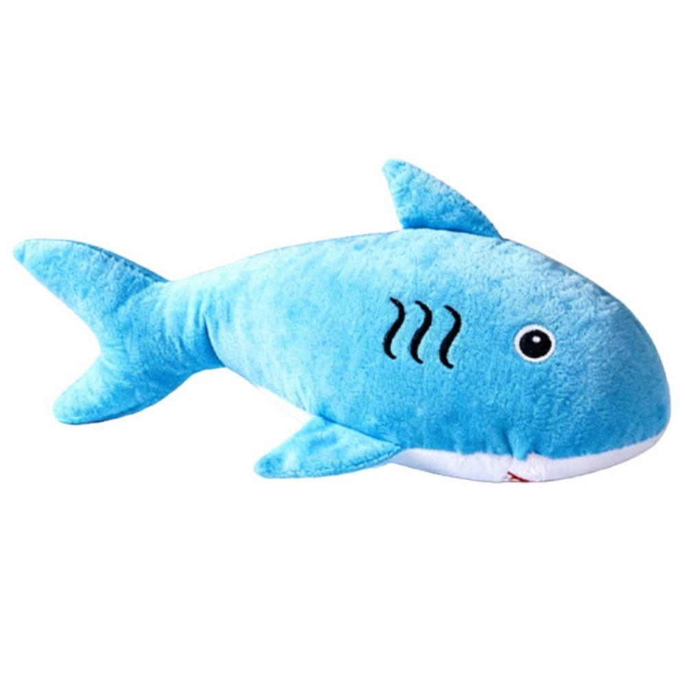 

Simulated Shark Squeaky Dog Toy Bite-resistant Creative Sound-making Plush Toy Cartoon Soft Pet Chew Plush Toy Puppy синій