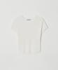 Meojiaenminggeul Arin Wholegarment Pleats Short Sleeve Knit Top (Ivory)