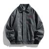 Autumn American Vintage Embroidered Jacket Men's Spring and Autumn Leather Jacket Lapel Motorcycle Leather Jacket South East Asia