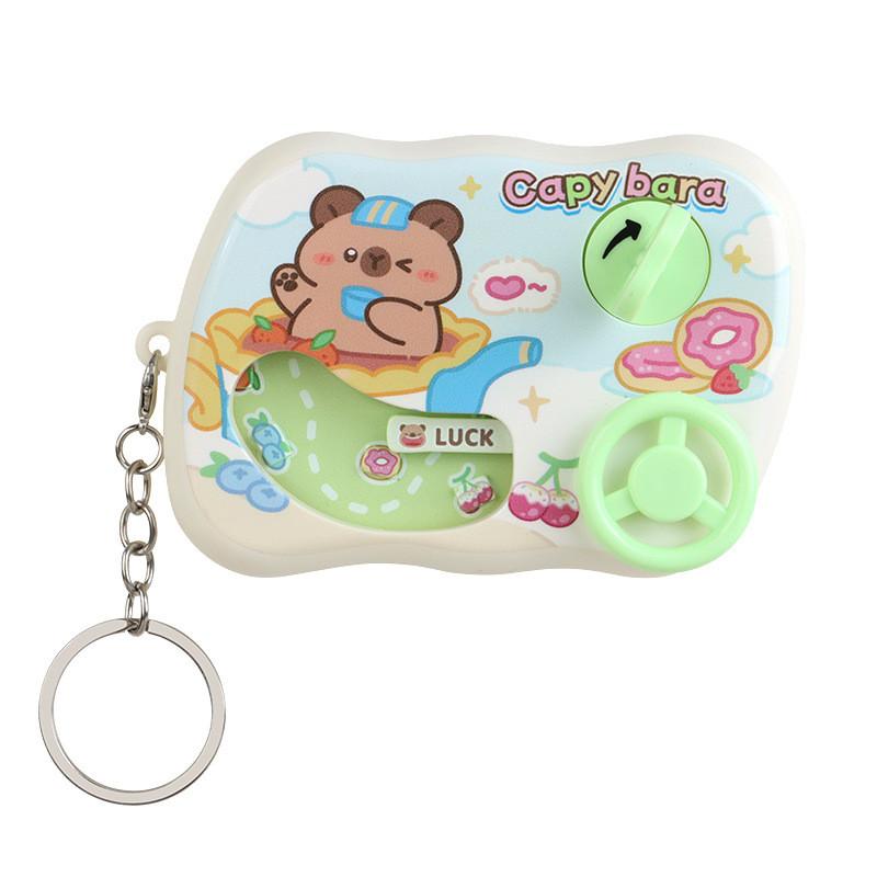 Cute Bear Capybara Cartoon Printed Steering Wheel Challenge Game Pendant Console