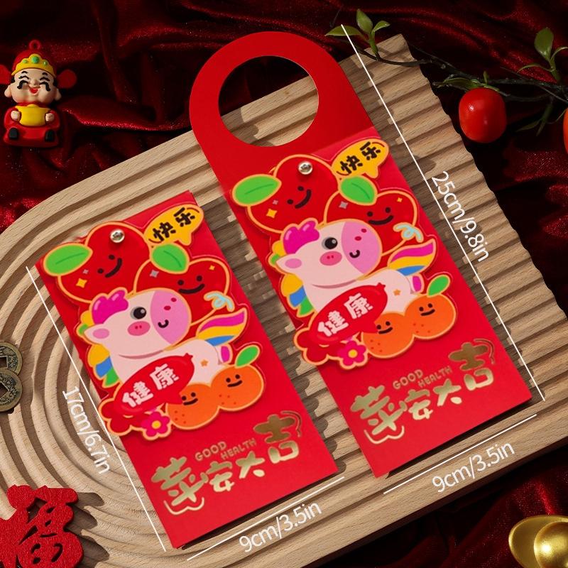 Creative Chinese New Year Red Envelops 2In1 Hanging Ornament Lucky Money Bags For Kids Gift  Lucky Money Bags For Kids Gift