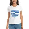 Dames T-shirt Griekenland Griekse Vlag Zomer Korte Mouw T-shirts Ronde Hals Katoenen T-shirts Kleding Tops Streetwear